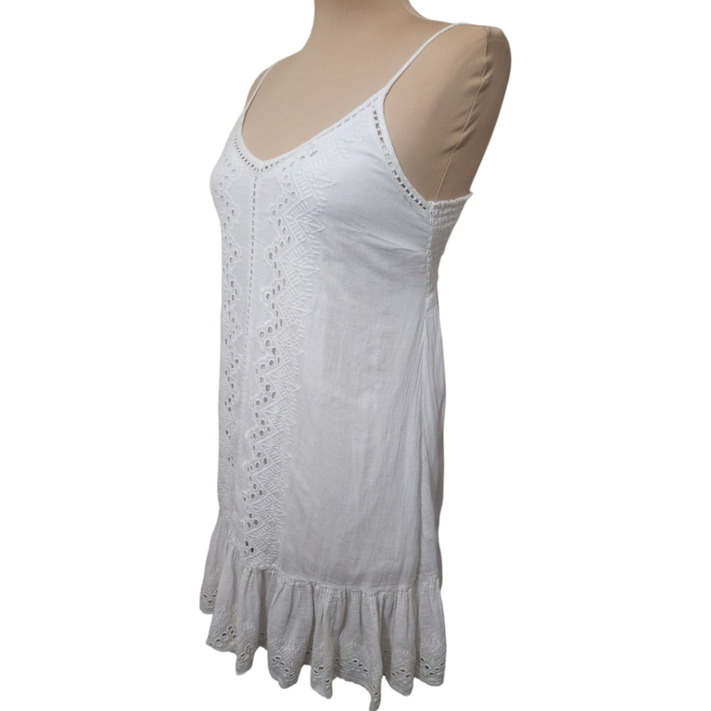 House of Harlow 1960 White Lace Eyelet Shift Dress - Size S - Picture 7 of 12